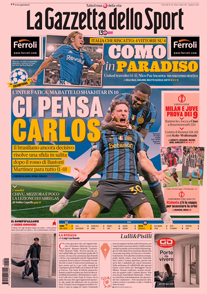 Prima pagina La Gazzetta dello Sport di oggi - Quotidiano sport