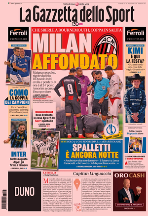 Prima pagina La Gazzetta dello Sport di oggi - Quotidiano sport
