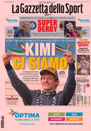 Prima pagina La Gazzetta dello Sport di oggi - Quotidiano sport
