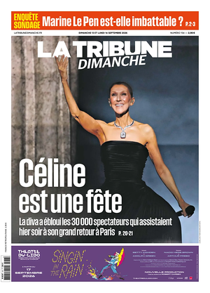 Une de La Tribune Dimanche du jour - Journal national
