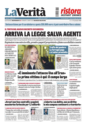 Prima pagina La VeritÃ  di oggi - Quotidiano nazionale