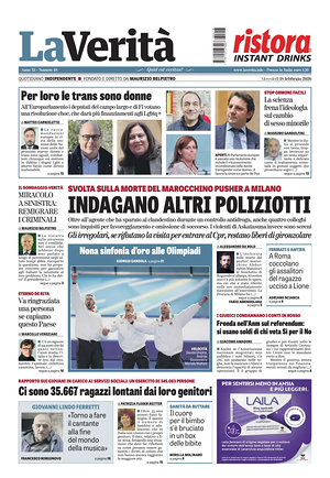 Prima pagina La VeritÃ  di oggi - Quotidiano nazionale