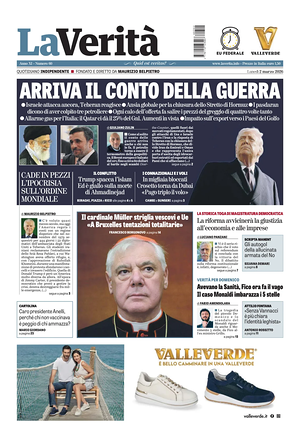 Prima pagina La VeritÃ  di oggi - Quotidiano nazionale