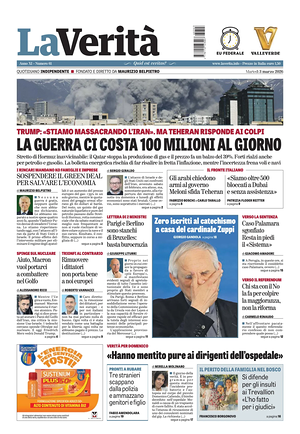 Prima pagina La VeritÃ  di oggi - Quotidiano nazionale