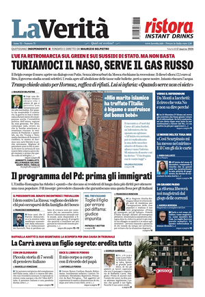 Prima pagina La VeritÃ  di oggi - Quotidiano nazionale