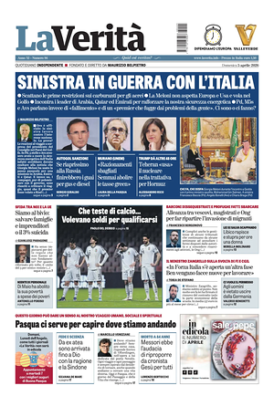 Prima pagina La VeritÃ  di oggi - Quotidiano nazionale