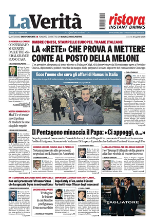 Prima pagina La VeritÃ  di oggi - Quotidiano nazionale