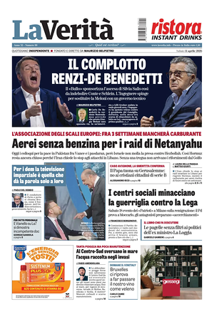 Prima pagina La VeritÃ  di oggi - Quotidiano nazionale