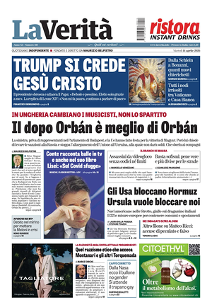 Prima pagina La VeritÃ  di oggi - Quotidiano nazionale