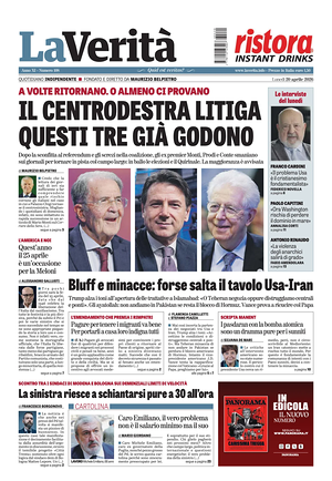 Prima pagina La VeritÃ  di oggi - Quotidiano nazionale