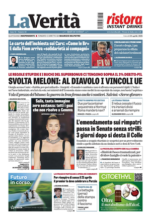 Prima pagina La VeritÃ  di oggi - Quotidiano nazionale