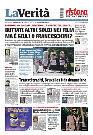 Prima pagina La VeritÃ  di oggi - Quotidiano nazionale