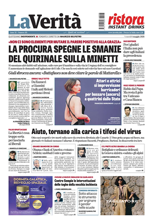 Prima pagina La VeritÃ  di oggi - Quotidiano nazionale