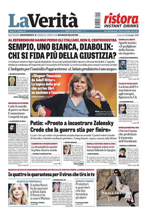Prima pagina La VeritÃ  di oggi - Quotidiano nazionale
