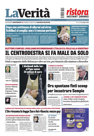 Prima pagina La VeritÃ  di oggi - Quotidiano nazionale