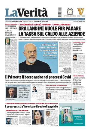 La Verità prima pagina