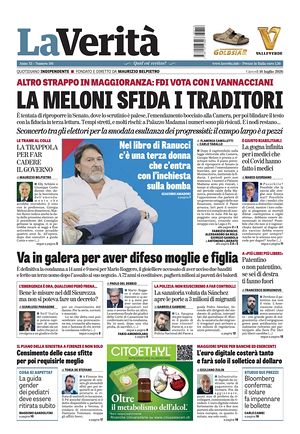 La Verità prima pagina