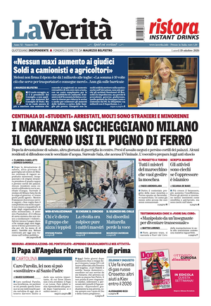 La Verità prima pagina