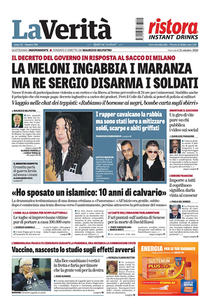 La Verità prima pagina