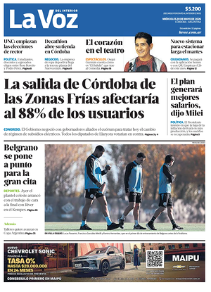 La Voz del Interior front page