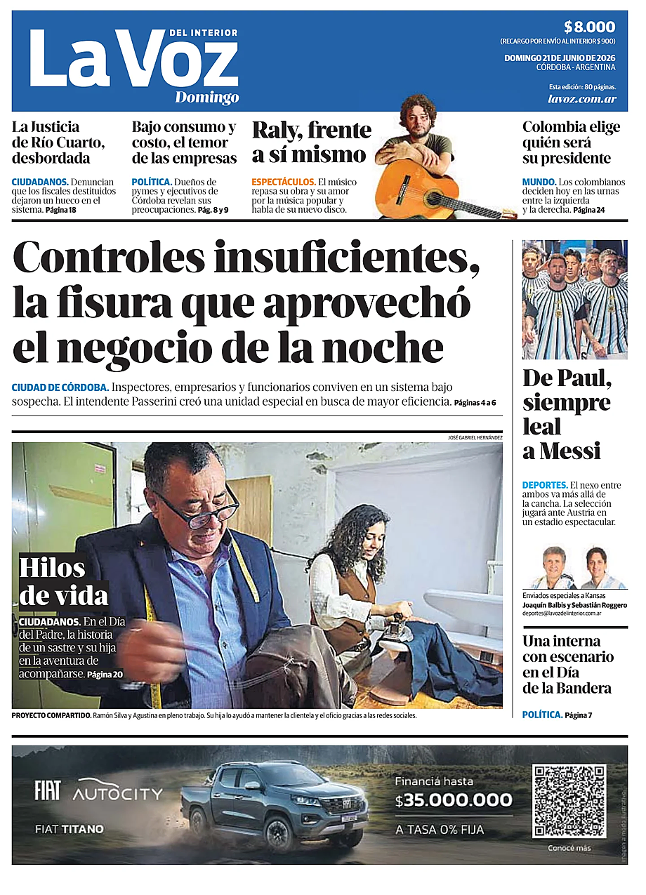 Tapa de La Voz del Interior de hoy