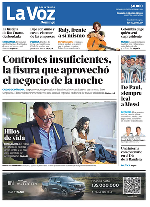 Tapa La Voz del Interior de hoy - Diario regionales