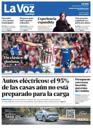 Tapa La Voz del Interior de hoy - Diario regionales