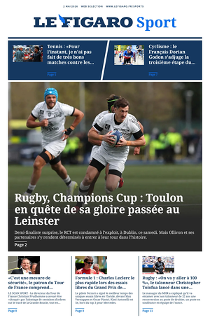 Une de Le Figaro Sport du jour - Journal sports