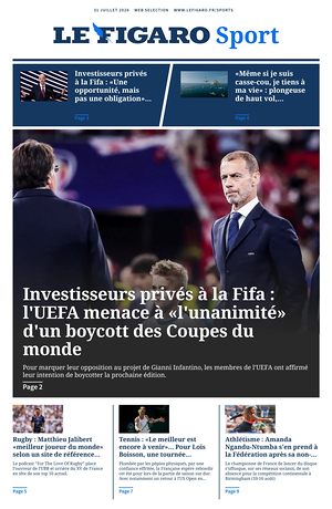 Une de Le Figaro Sport du jour - Journal sports