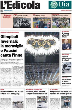 Prima pagina L'Edicola (Nazionale) di oggi - Quotidiano nazionale