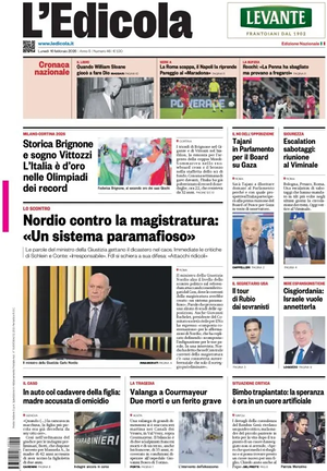 Prima pagina L'Edicola (Nazionale) di oggi - Quotidiano nazionale