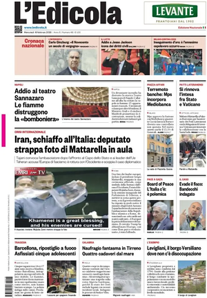 Prima pagina L'Edicola (Nazionale) di oggi - Quotidiano nazionale