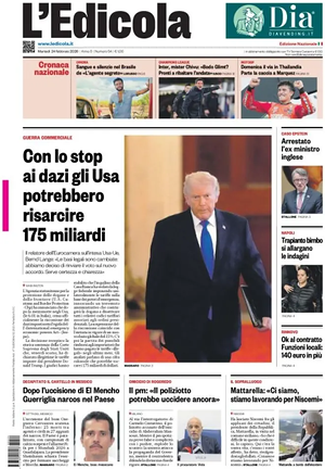 Prima pagina L'Edicola (Nazionale) di oggi - Quotidiano nazionale