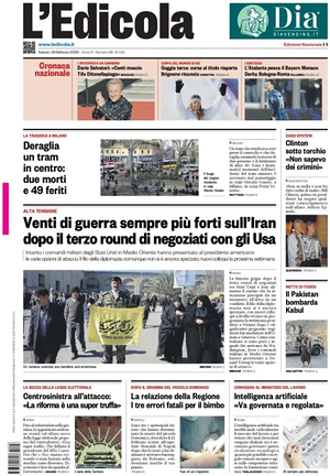 Prima pagina L'Edicola (Nazionale) di oggi - Quotidiano nazionale