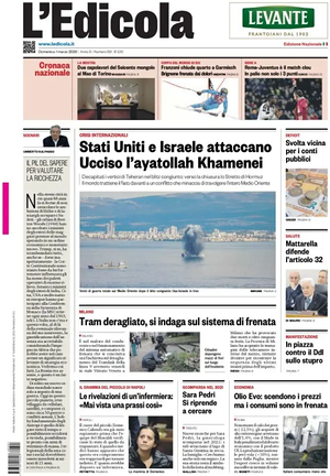 Prima pagina L'Edicola (Nazionale) di oggi - Quotidiano nazionale