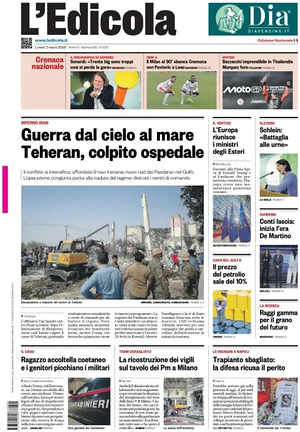 Prima pagina L'Edicola (Nazionale) di oggi - Quotidiano nazionale