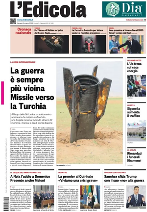 Prima pagina L'Edicola (Nazionale) di oggi - Quotidiano nazionale
