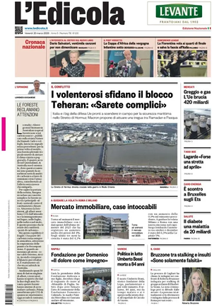 Prima pagina L'Edicola (Nazionale) di oggi - Quotidiano nazionale