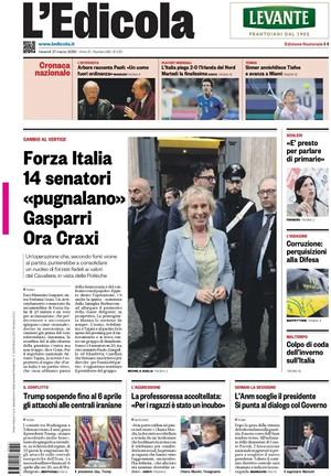 Prima pagina L'Edicola (Nazionale) di oggi - Quotidiano nazionale