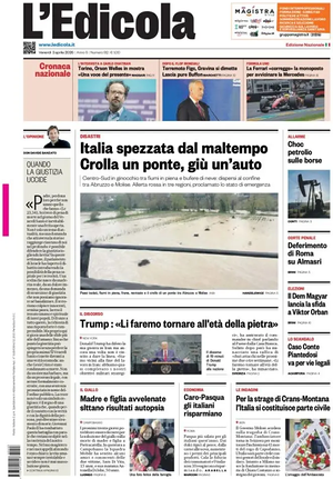 Prima pagina L'Edicola (Nazionale) di oggi - Quotidiano nazionale