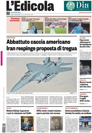 Prima pagina L'Edicola (Nazionale) di oggi - Quotidiano nazionale