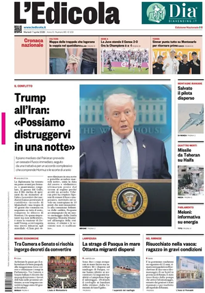 Prima pagina L'Edicola (Nazionale) di oggi - Quotidiano nazionale