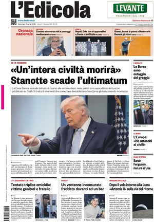 Prima pagina L'Edicola (Nazionale) di oggi - Quotidiano nazionale