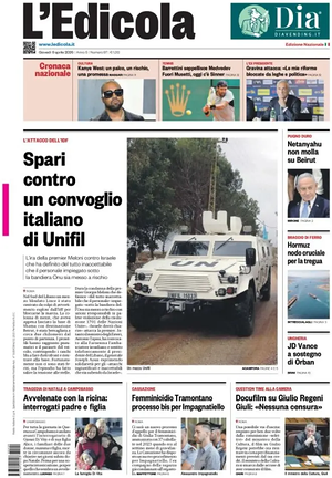 Prima pagina L'Edicola (Nazionale) di oggi - Quotidiano nazionale