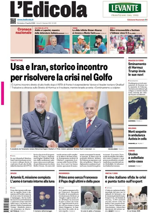 Prima pagina L'Edicola (Nazionale) di oggi - Quotidiano nazionale