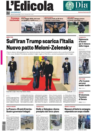 Prima pagina L'Edicola (Nazionale) di oggi - Quotidiano nazionale