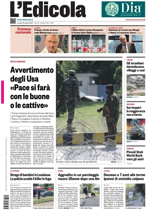 Prima pagina L'Edicola (Nazionale) di oggi - Quotidiano nazionale