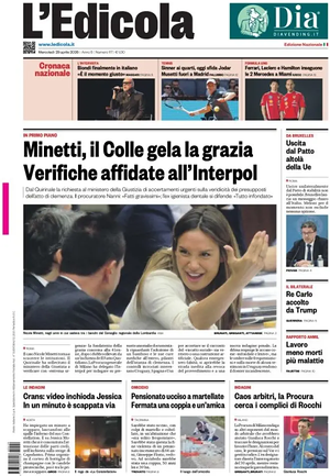 Prima pagina L'Edicola (Nazionale) di oggi - Quotidiano nazionale