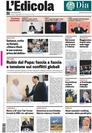 Prima pagina L'Edicola (Nazionale) di oggi - Quotidiano nazionale