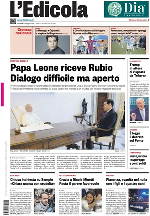 Prima pagina L'Edicola (Nazionale) di oggi - Quotidiano nazionale
